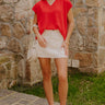 Chic Vibes Knit Vest Top in Red Image 1