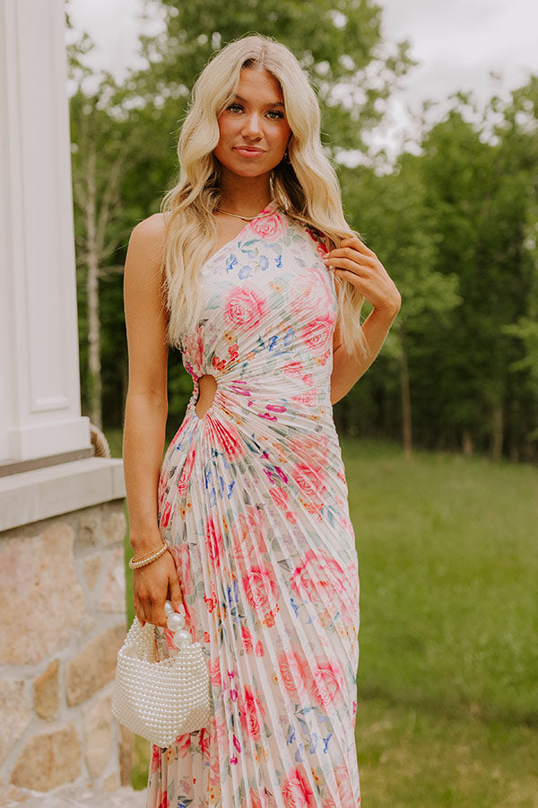 Aways My Amour Pleated Floral Maxi Dress Image - 2