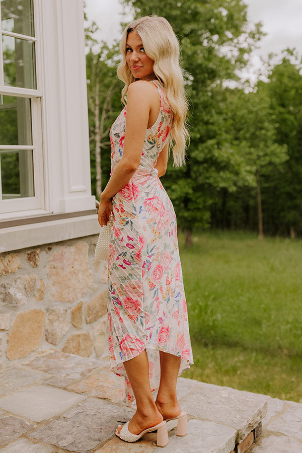 Aways My Amour Pleated Floral Maxi Dress Image - 5