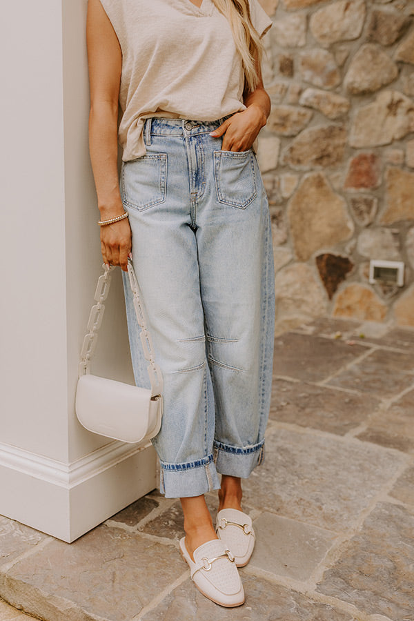 HIDDEN JEAN Sammie High Waist Cropped Barrel Leg Jean Image 1