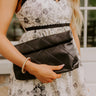 Posh Mode Faux Leather Clutch in Black Image 1