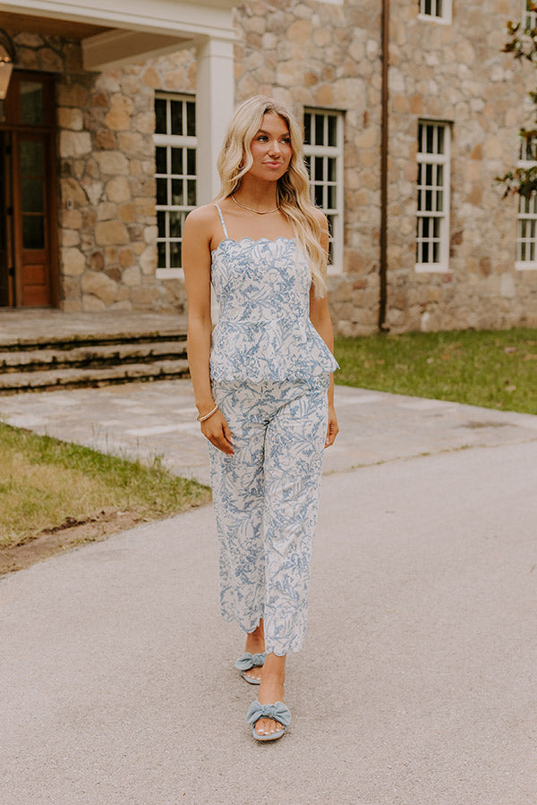 Chateau Charm Floral High Waist Pants Image 1