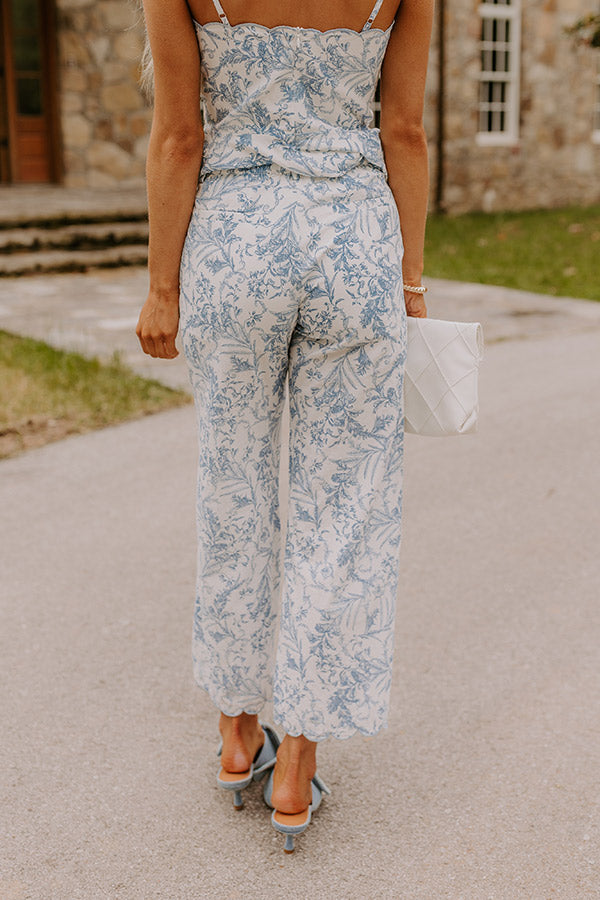 Chateau Charm Floral High Waist Pants Image 4