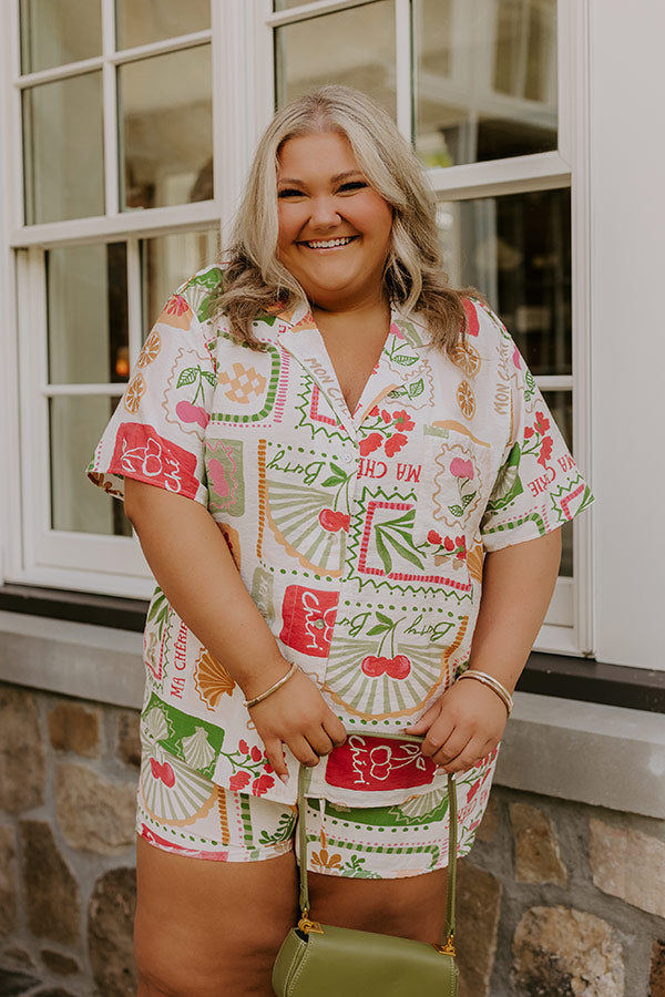 Ma Cherie Button Up Top Curves Image 1
