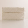 Posh Mode Faux Leather Clutch in Ivory Image - 1