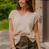 Chic Vibes Knit Vest Top in Light Beige Image 1