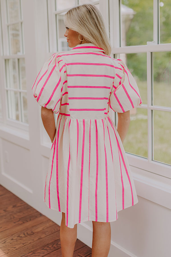 Sweet Stripes Babydoll Mini Dress Image 4