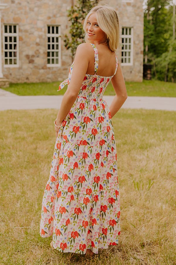 Life In Full Bloom Front Tie Maxi Dress Image - 5
