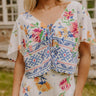 Boho Chic Floral Front Tie Top Image 1