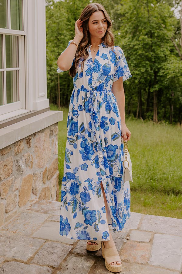 Catalina Island Views Floral Maxi Dress Image 1