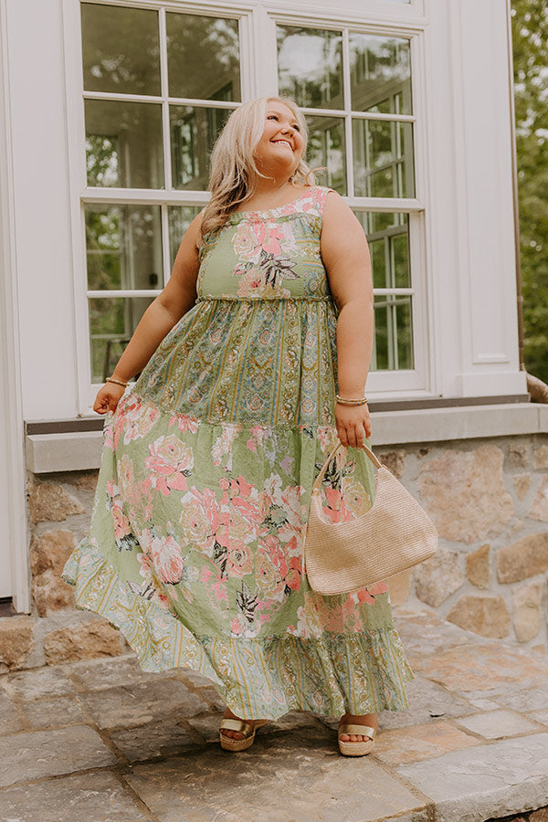 Petal Promenade Tiered Maxi Dress Curves Image - 4