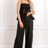 Boheme Bay High Waist Crochet Wide Leg Pants in Black Image 1