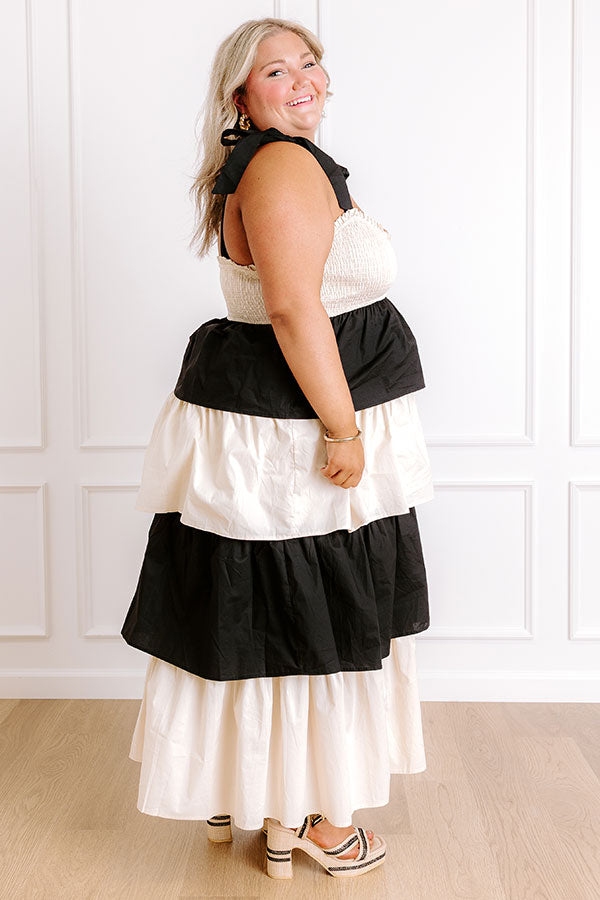 Formal Flair Tiered Midi Dress Curves Image 2