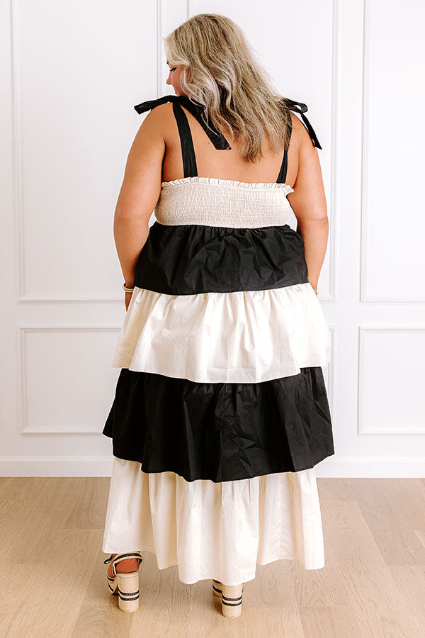 Formal Flair Tiered Midi Dress Curves Image 3