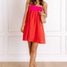 Block Party Chic Color Block Mini Dress in Red Image 1