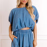 Small Town Cutie Chambray Bubble Top Image 1