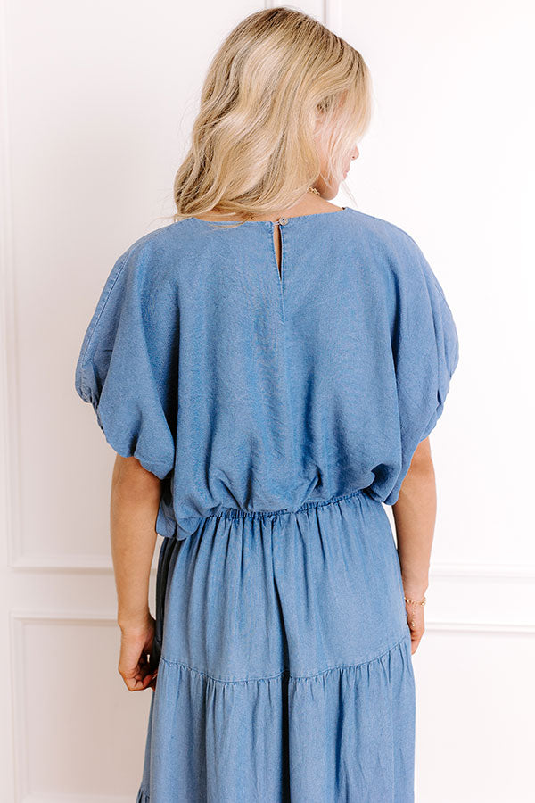 Small Town Cutie Chambray Bubble Top Image 3