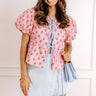 Caught Your Eye Floral Front Tie Top Image - 1