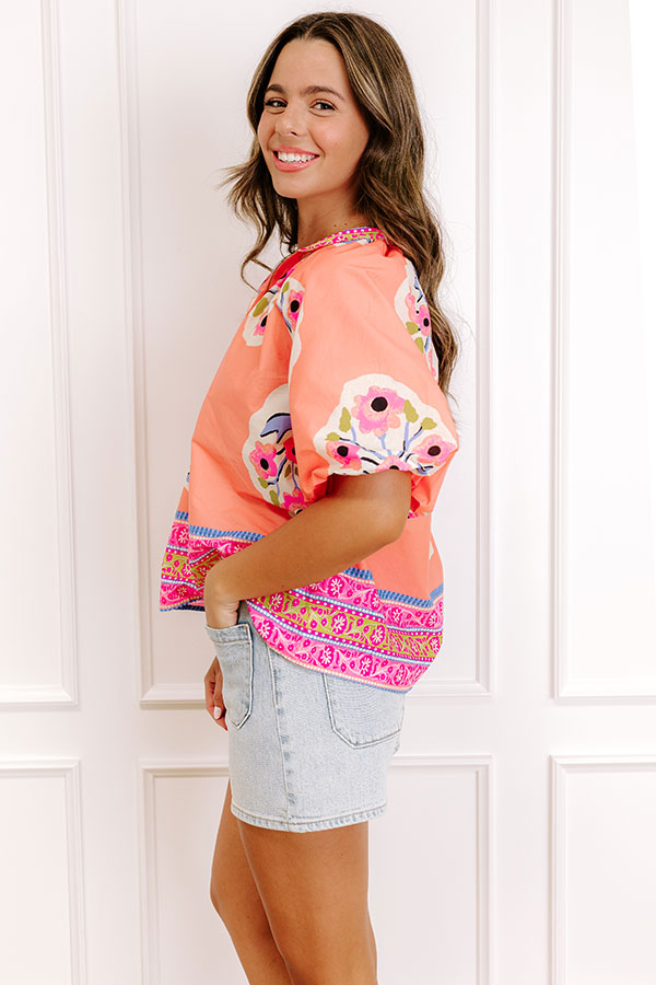Blooming Personality Floral Shift Top Image 3