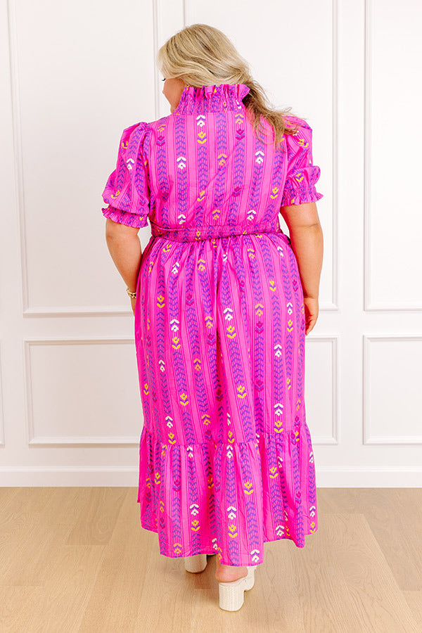 Sunday Chic Floral Midi Dress Curves Image 5