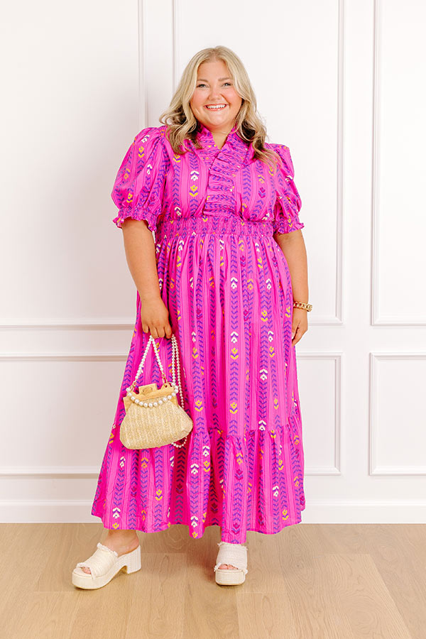 Sunday Chic Floral Midi Dress Curves Image 3