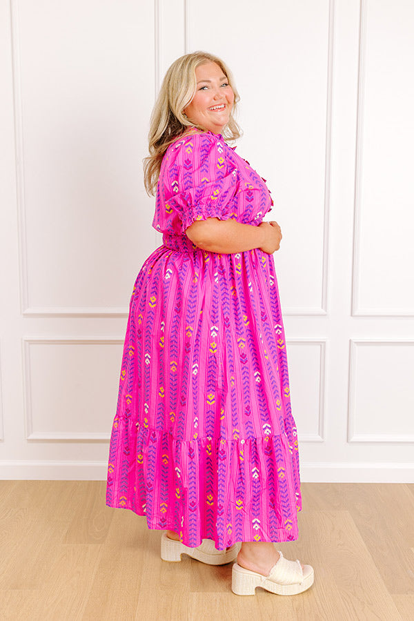 Sunday Chic Floral Midi Dress Curves Image 4