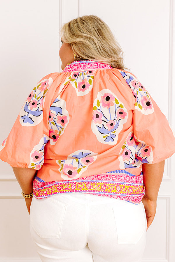 Blooming Personality Floral Shift Top Curves Image 3