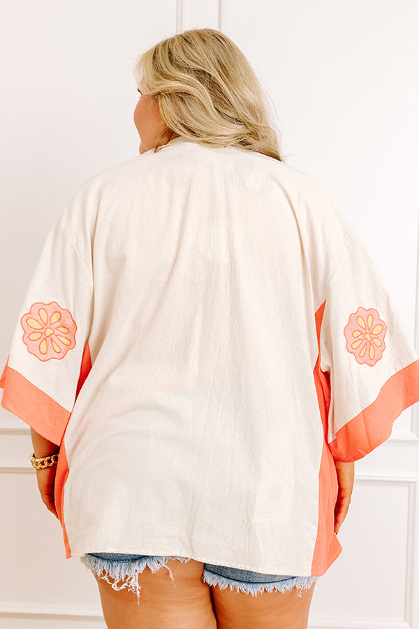 Blooming Personality Floral Embroidered Overlay Curves Image 4