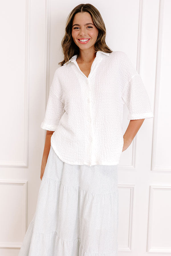 Sweet Coast Button Up Top Image 4