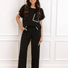 Upper East Ease High Waist Wide Leg Pants In Black Image 1