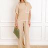 Upper East Ease High Waist Wide Leg Pants In Iced Latte Image 1