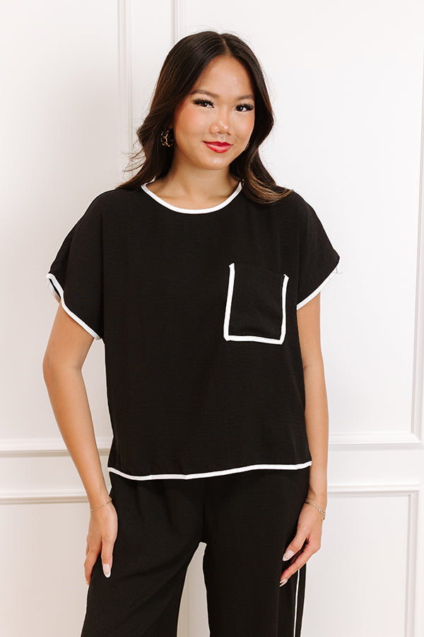 Upper East Ease Shift Top In Black Image 1
