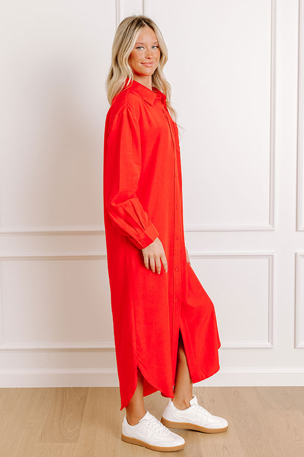 Chic Vibes Button Down Midi Dress Image 4