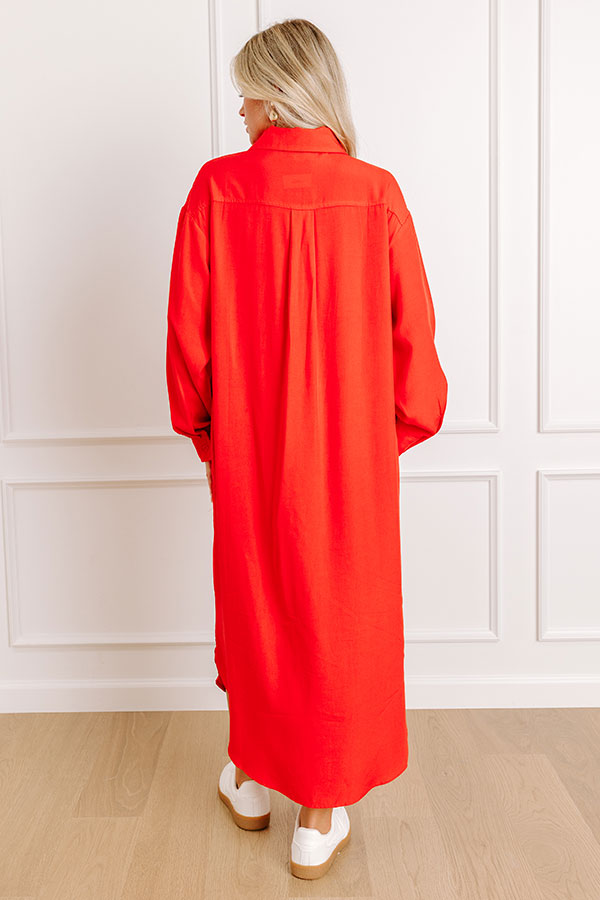 Chic Vibes Button Down Midi Dress Image 5