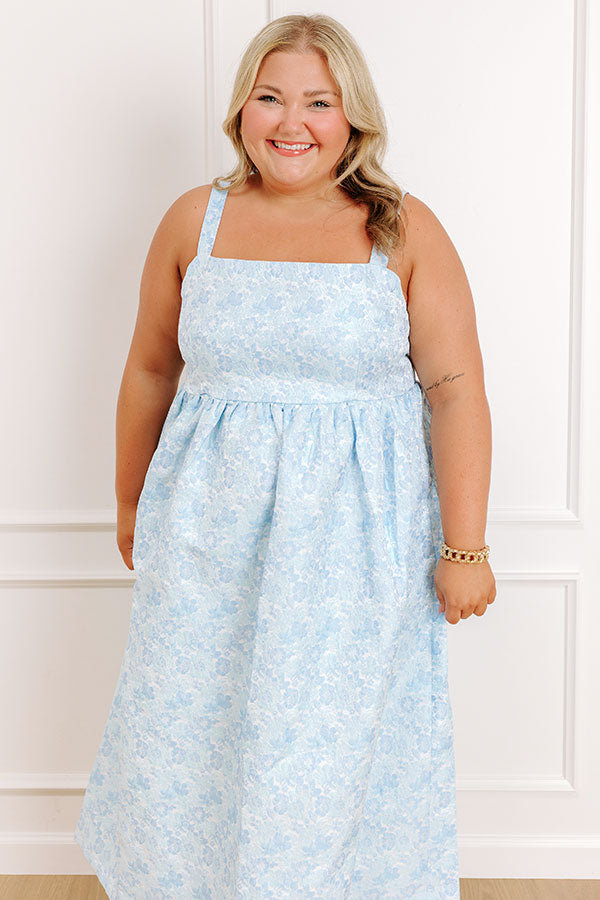 Veranda Brunch Floral Jacquard Midi Dress Curves Image 1