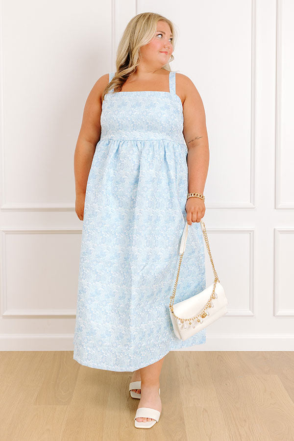 Veranda Brunch Floral Jacquard Midi Dress Curves Image 3