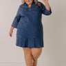 Simply Sweet Denim Mini Dress Curves Image - 1