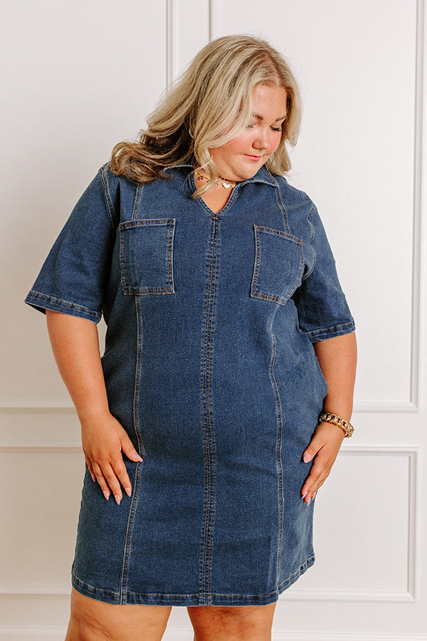 Darling Moment Denim Mini Dress Curves Image 2