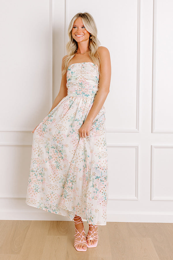 Portofino Days Floral Eyelet Midi Dress Image 1