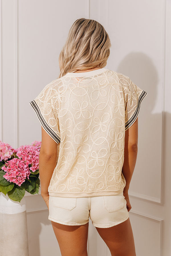Sicily Bound Knit Mesh Top Image - 4
