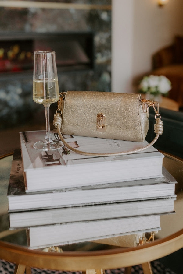 Sweet Energy Faux Leather Purse in Gold Image - 1