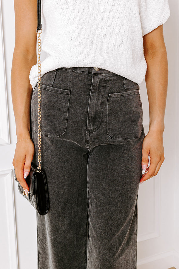 The Lana High Waist Wide Leg Jean in Vintage Black Image 3