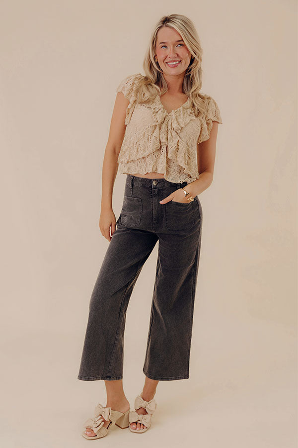The Lana High Waist Wide Leg Jean in Vintage Black Image - 1