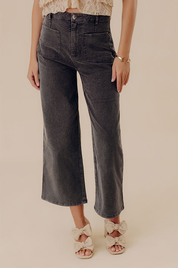 The Lana High Waist Wide Leg Jean in Vintage Black Image - 2