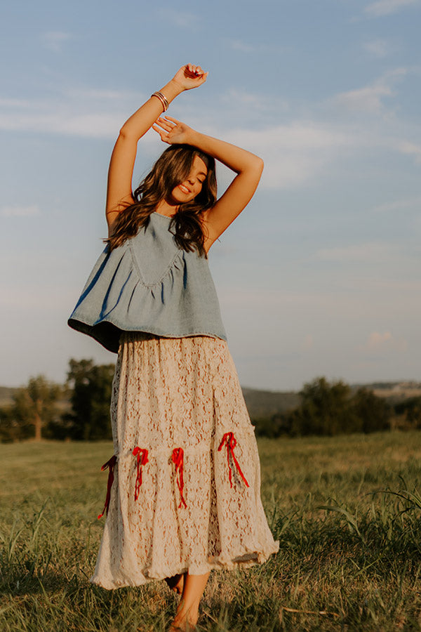 SoCal Sweetness Denim Top