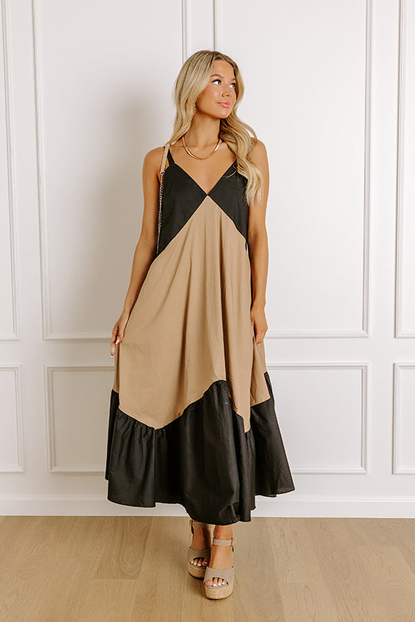 Casual Stroll Color Block Midi Dress  Image 2