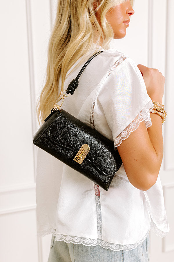 Sweet Energy Faux Leather Purse in Black Image 1