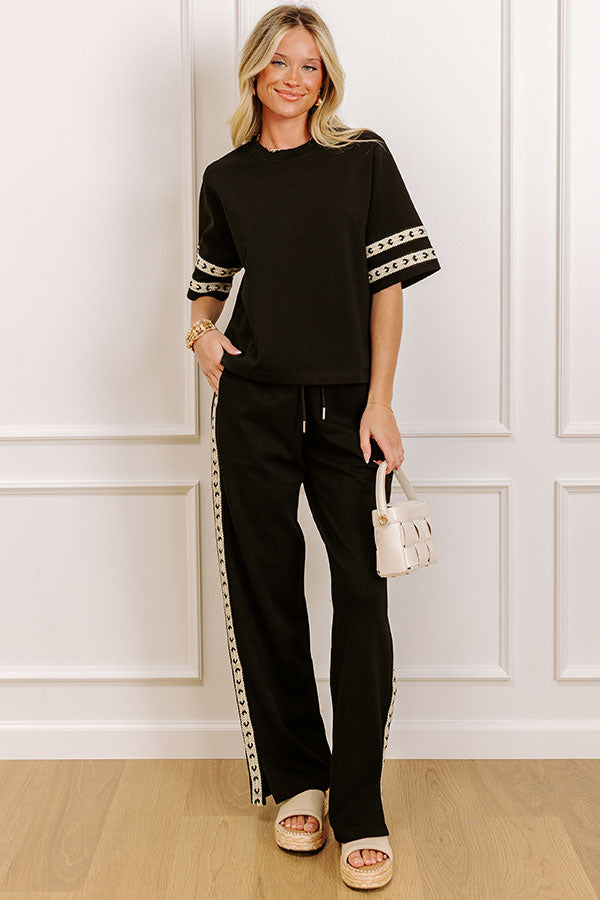 Villa Brunch Shift Top in Black Image 4