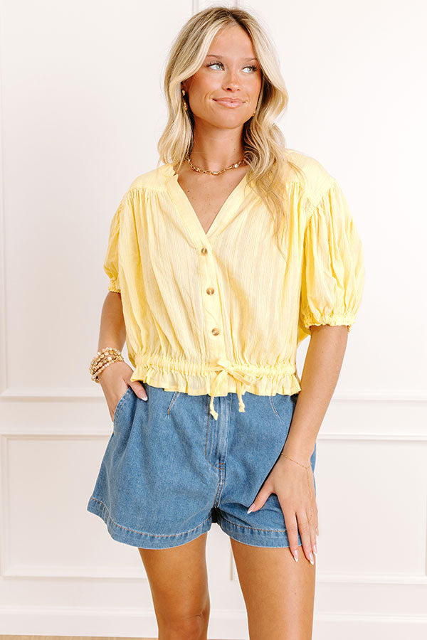Sunny Glow Button Up Top Image 3