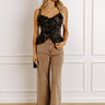 Sweet On You Satin Pleated Top in Black Image 1